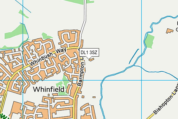 DL1 3SZ map - OS VectorMap District (Ordnance Survey) DL1 3SZ map - OS VectorMap District (Ordnance Survey)
