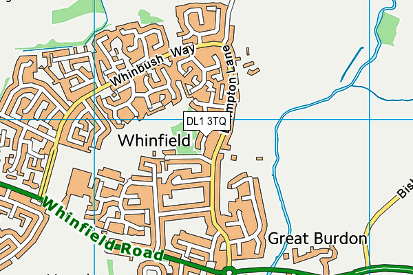 DL1 3TQ map - OS VectorMap District (Ordnance Survey) DL1 3TQ map - OS VectorMap District (Ordnance Survey)