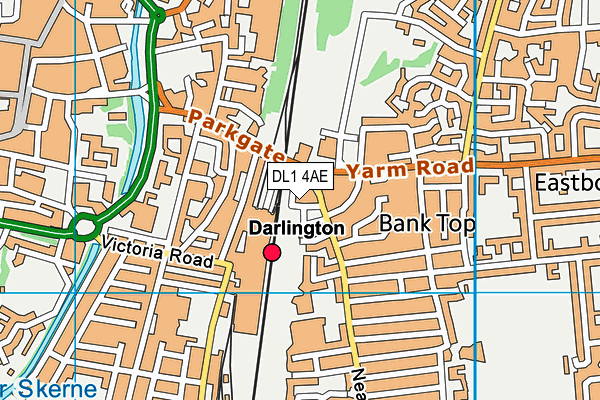 DL1 4AE map - OS VectorMap District (Ordnance Survey) DL1 4AE map - OS VectorMap District (Ordnance Survey)