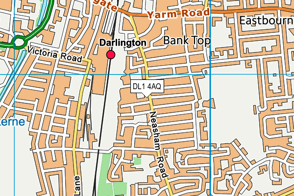 DL1 4AQ map - OS VectorMap District (Ordnance Survey) DL1 4AQ map - OS VectorMap District (Ordnance Survey)