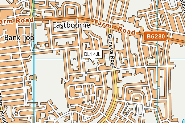 DL1 4JL map - OS VectorMap District (Ordnance Survey) DL1 4JL map - OS VectorMap District (Ordnance Survey)