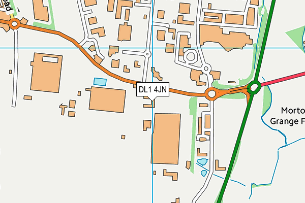 DL1 4JN map - OS VectorMap District (Ordnance Survey) DL1 4JN map - OS VectorMap District (Ordnance Survey)