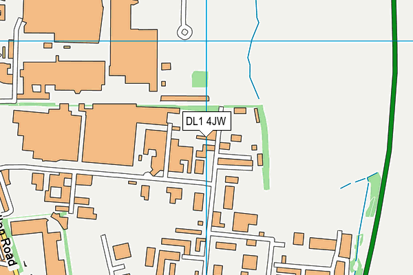 DL1 4JW map - OS VectorMap District (Ordnance Survey) DL1 4JW map - OS VectorMap District (Ordnance Survey)