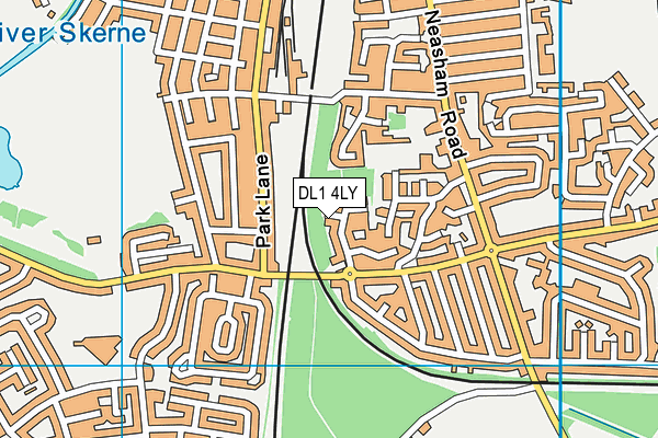 DL1 4LY map - OS VectorMap District (Ordnance Survey) DL1 4LY map - OS VectorMap District (Ordnance Survey)