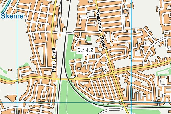 DL1 4LZ map - OS VectorMap District (Ordnance Survey) DL1 4LZ map - OS VectorMap District (Ordnance Survey)