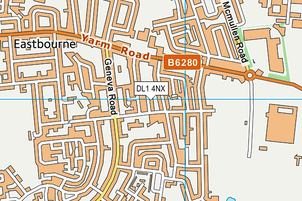 DL1 4NX map - OS VectorMap District (Ordnance Survey) DL1 4NX map - OS VectorMap District (Ordnance Survey)