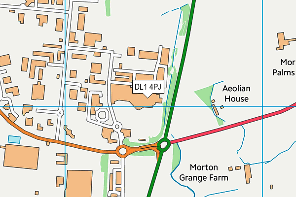 DL1 4PJ map - OS VectorMap District (Ordnance Survey) DL1 4PJ map - OS VectorMap District (Ordnance Survey)
