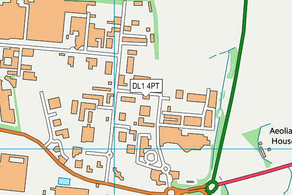 DL1 4PT map - OS VectorMap District (Ordnance Survey) DL1 4PT map - OS VectorMap District (Ordnance Survey)