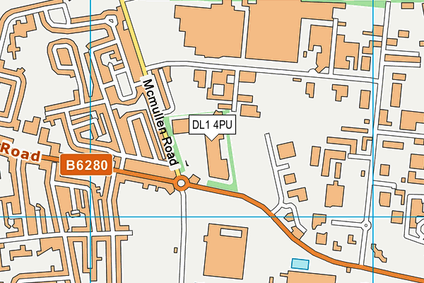 DL1 4PU map - OS VectorMap District (Ordnance Survey) DL1 4PU map - OS VectorMap District (Ordnance Survey)