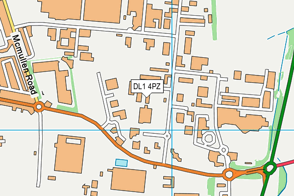 DL1 4PZ map - OS VectorMap District (Ordnance Survey) DL1 4PZ map - OS VectorMap District (Ordnance Survey)