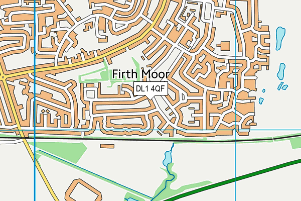 DL1 4QF map - OS VectorMap District (Ordnance Survey) DL1 4QF map - OS VectorMap District (Ordnance Survey)