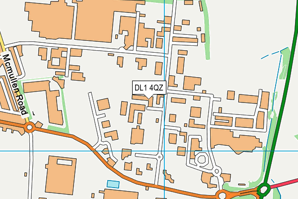 DL1 4QZ map - OS VectorMap District (Ordnance Survey) DL1 4QZ map - OS VectorMap District (Ordnance Survey)