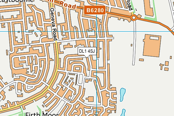 DL1 4SJ map - OS VectorMap District (Ordnance Survey) DL1 4SJ map - OS VectorMap District (Ordnance Survey)