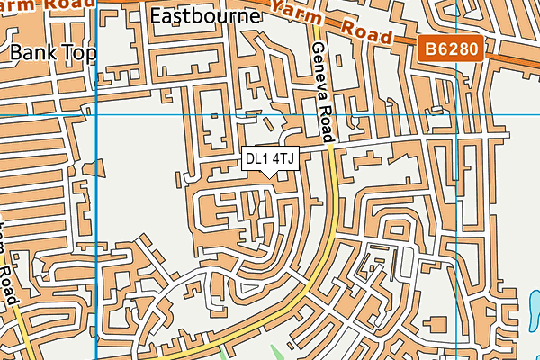DL1 4TJ map - OS VectorMap District (Ordnance Survey) DL1 4TJ map - OS VectorMap District (Ordnance Survey)
