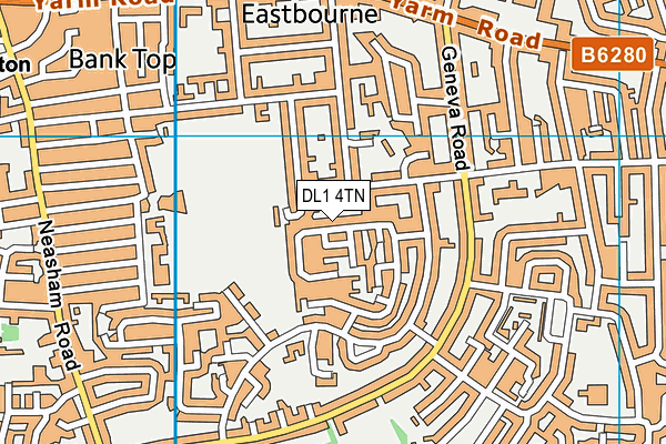 DL1 4TN map - OS VectorMap District (Ordnance Survey) DL1 4TN map - OS VectorMap District (Ordnance Survey)