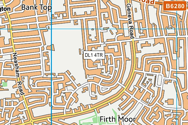 DL1 4TR map - OS VectorMap District (Ordnance Survey) DL1 4TR map - OS VectorMap District (Ordnance Survey)