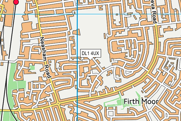 DL1 4UX map - OS VectorMap District (Ordnance Survey) DL1 4UX map - OS VectorMap District (Ordnance Survey)