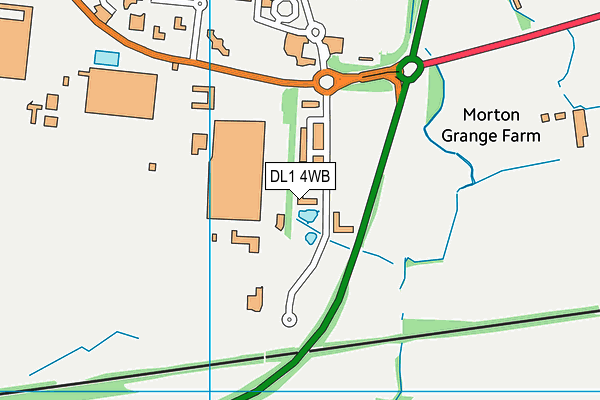 DL1 4WB map - OS VectorMap District (Ordnance Survey) DL1 4WB map - OS VectorMap District (Ordnance Survey)
