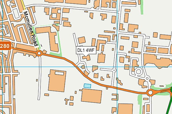 DL1 4WF map - OS VectorMap District (Ordnance Survey) DL1 4WF map - OS VectorMap District (Ordnance Survey)