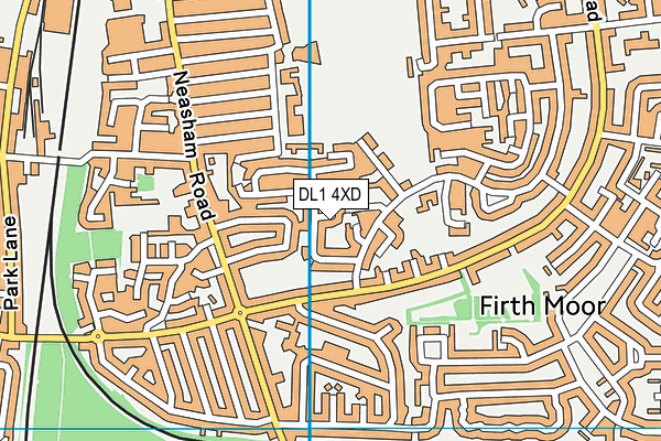 DL1 4XD map - OS VectorMap District (Ordnance Survey) DL1 4XD map - OS VectorMap District (Ordnance Survey)