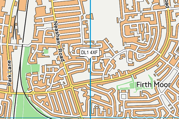 DL1 4XF map - OS VectorMap District (Ordnance Survey) DL1 4XF map - OS VectorMap District (Ordnance Survey)