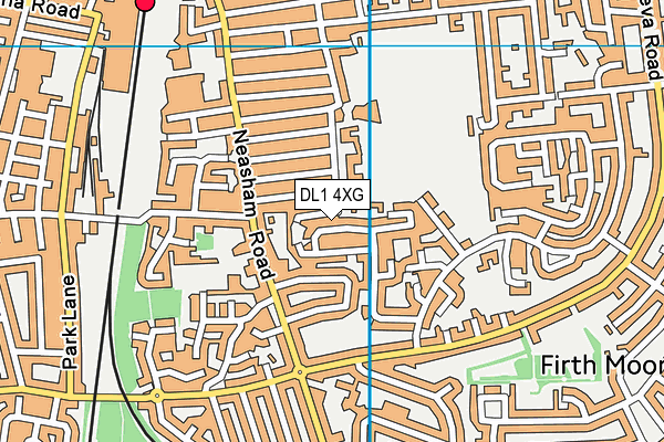 DL1 4XG map - OS VectorMap District (Ordnance Survey) DL1 4XG map - OS VectorMap District (Ordnance Survey)
