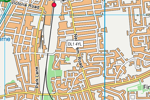 DL1 4YL map - OS VectorMap District (Ordnance Survey) DL1 4YL map - OS VectorMap District (Ordnance Survey)