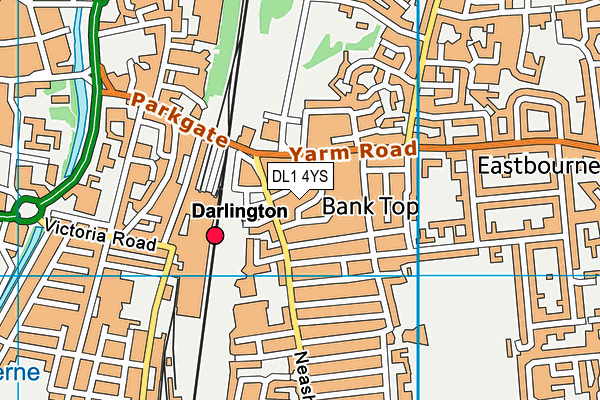 DL1 4YS map - OS VectorMap District (Ordnance Survey) DL1 4YS map - OS VectorMap District (Ordnance Survey)