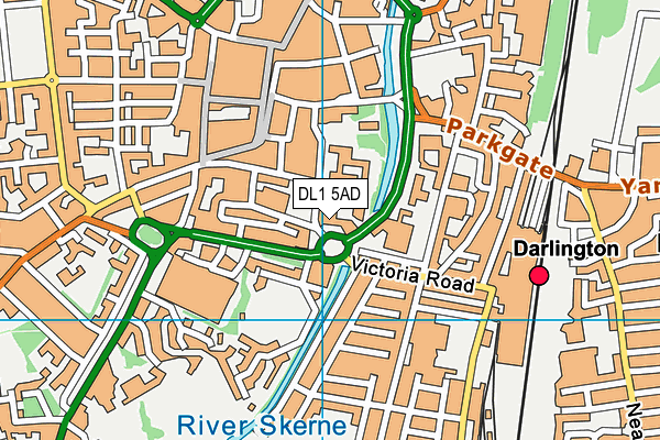 DL1 5AD map - OS VectorMap District (Ordnance Survey) DL1 5AD map - OS VectorMap District (Ordnance Survey)