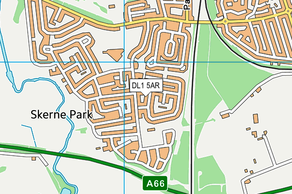 DL1 5AR map - OS VectorMap District (Ordnance Survey) DL1 5AR map - OS VectorMap District (Ordnance Survey)