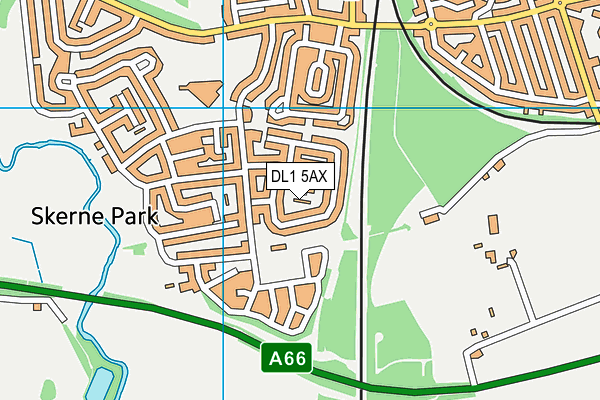DL1 5AX map - OS VectorMap District (Ordnance Survey) DL1 5AX map - OS VectorMap District (Ordnance Survey)