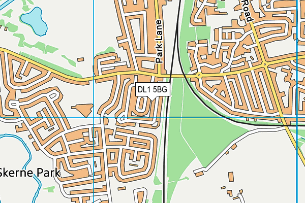 DL1 5BG map - OS VectorMap District (Ordnance Survey) DL1 5BG map - OS VectorMap District (Ordnance Survey)