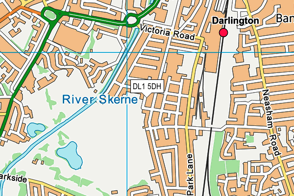 DL1 5DH map - OS VectorMap District (Ordnance Survey)