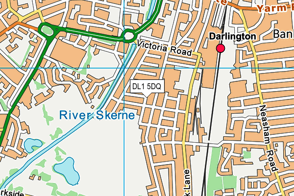 DL1 5DQ map - OS VectorMap District (Ordnance Survey) DL1 5DQ map - OS VectorMap District (Ordnance Survey)