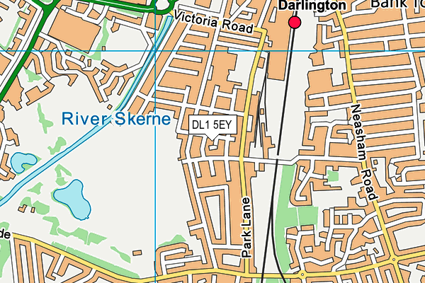 DL1 5EY map - OS VectorMap District (Ordnance Survey) DL1 5EY map - OS VectorMap District (Ordnance Survey)
