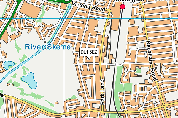 DL1 5EZ map - OS VectorMap District (Ordnance Survey) DL1 5EZ map - OS VectorMap District (Ordnance Survey)