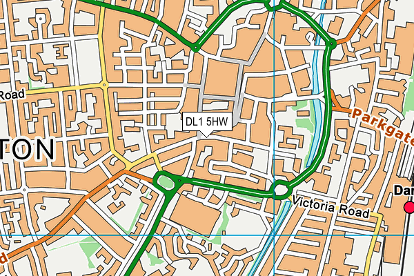 DL1 5HW map - OS VectorMap District (Ordnance Survey) DL1 5HW map - OS VectorMap District (Ordnance Survey)