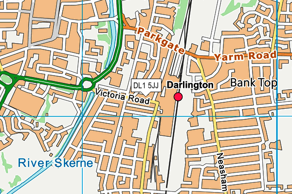 DL1 5JJ map - OS VectorMap District (Ordnance Survey) DL1 5JJ map - OS VectorMap District (Ordnance Survey)