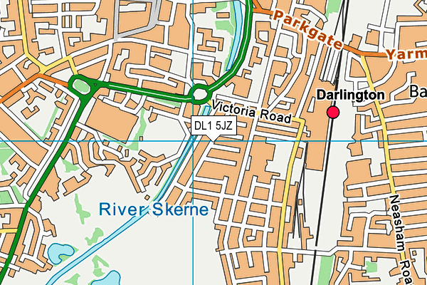 DL1 5JZ map - OS VectorMap District (Ordnance Survey) DL1 5JZ map - OS VectorMap District (Ordnance Survey)