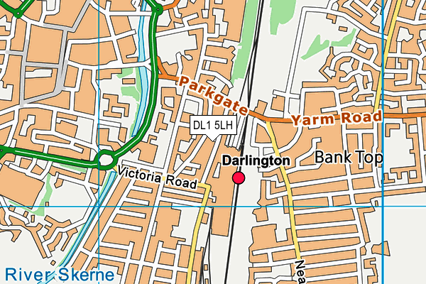 DL1 5LH map - OS VectorMap District (Ordnance Survey) DL1 5LH map - OS VectorMap District (Ordnance Survey)