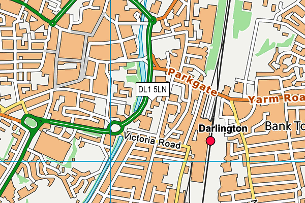 DL1 5LN map - OS VectorMap District (Ordnance Survey) DL1 5LN map - OS VectorMap District (Ordnance Survey)