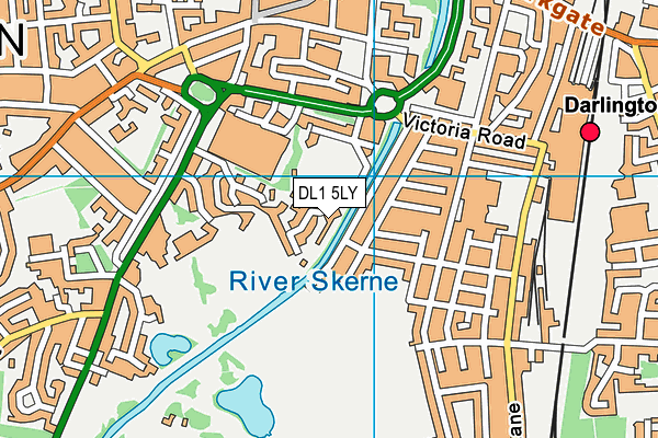 DL1 5LY map - OS VectorMap District (Ordnance Survey) DL1 5LY map - OS VectorMap District (Ordnance Survey)