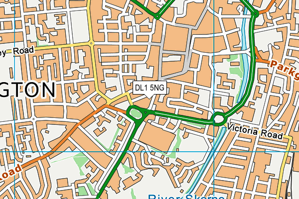 DL1 5NG map - OS VectorMap District (Ordnance Survey) DL1 5NG map - OS VectorMap District (Ordnance Survey)