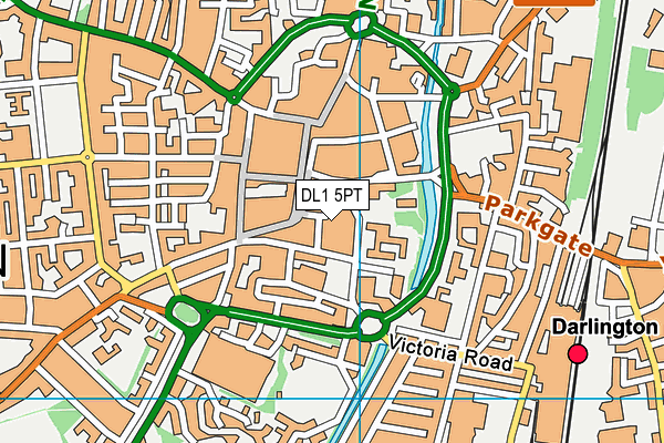 DL1 5PT map - OS VectorMap District (Ordnance Survey) DL1 5PT map - OS VectorMap District (Ordnance Survey)