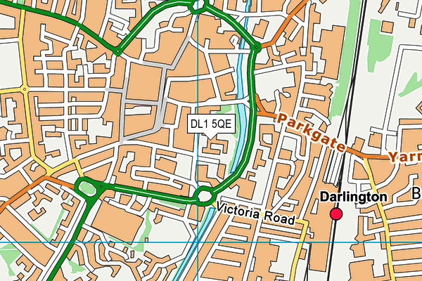 DL1 5QE map - OS VectorMap District (Ordnance Survey) DL1 5QE map - OS VectorMap District (Ordnance Survey)