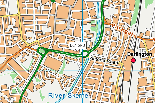 DL1 5RD map - OS VectorMap District (Ordnance Survey) DL1 5RD map - OS VectorMap District (Ordnance Survey)