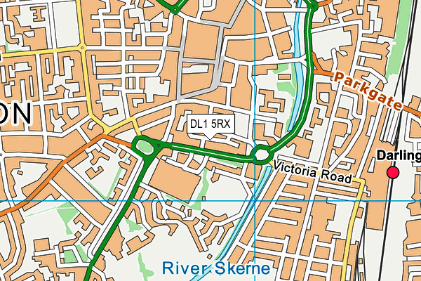 DL1 5RX map - OS VectorMap District (Ordnance Survey) DL1 5RX map - OS VectorMap District (Ordnance Survey)
