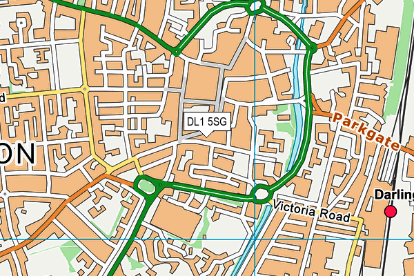 DL1 5SG map - OS VectorMap District (Ordnance Survey) DL1 5SG map - OS VectorMap District (Ordnance Survey)