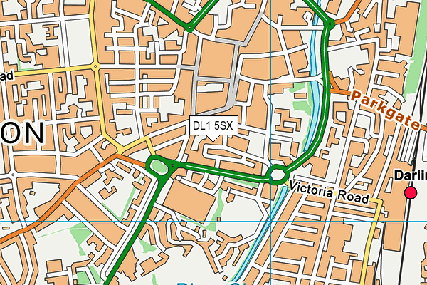 DL1 5SX map - OS VectorMap District (Ordnance Survey) DL1 5SX map - OS VectorMap District (Ordnance Survey)