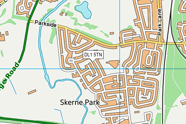 DL1 5TN map - OS VectorMap District (Ordnance Survey) DL1 5TN map - OS VectorMap District (Ordnance Survey)